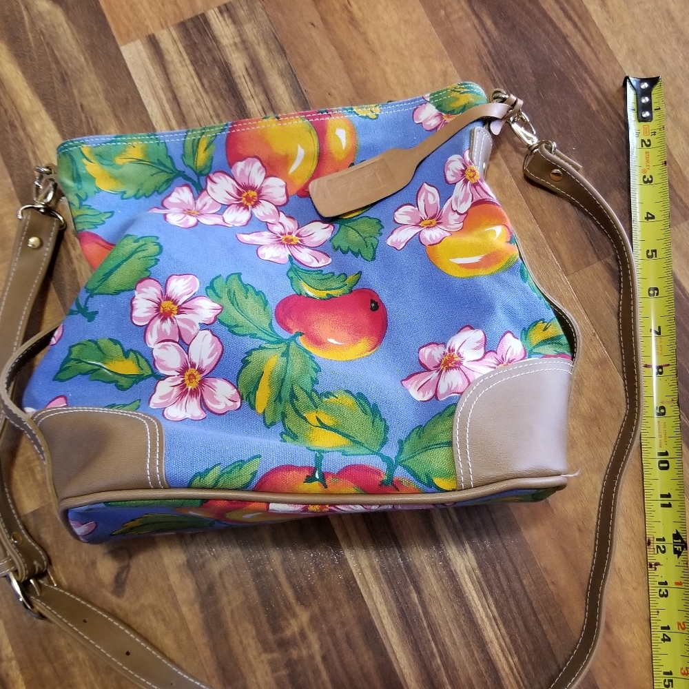 Liz Claiborne purse,fruit/blue,excellent condition